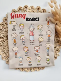 Koszulka z wnukami dla babci (Twój projekt, kreator online)