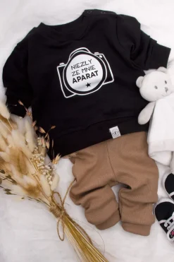 Legginsy dla niemowlaka prążkowane beżowe