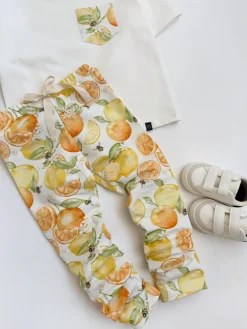 Legginsy dziecięce cytrusowy sad