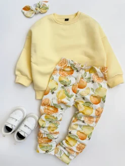 Legginsy dziecięce cytrusowy sad
