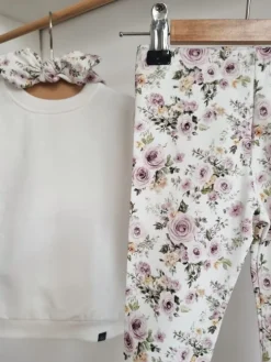 Legginsy dziecięce różane wariacje