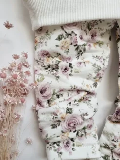 Legginsy dziecięce różane wariacje