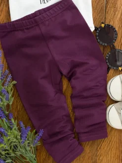 Legginsy śliwkowe