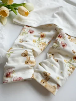 Legginsy niemowlęce króliczki i motyle
