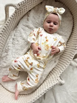 Legginsy niemowlęce króliczki i motyle