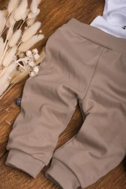 Niemowlęce spodnie bawełniane beżowe