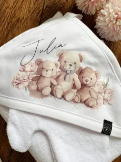 Okrycie kąpielowe z nadrukiem boho misie