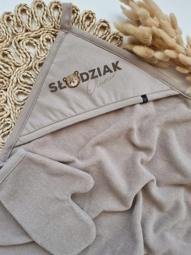 Okrycie kąpielowe z nadrukiem słodziak