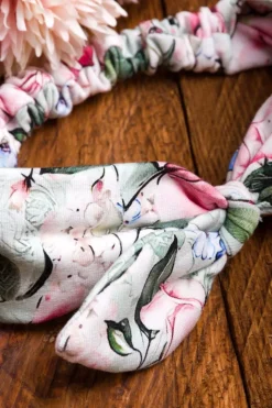 Opaska pin up kwiaty na mięcie
