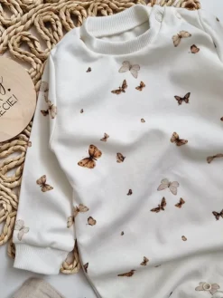 Pajac niemowlęcy bez stópek boho motyle