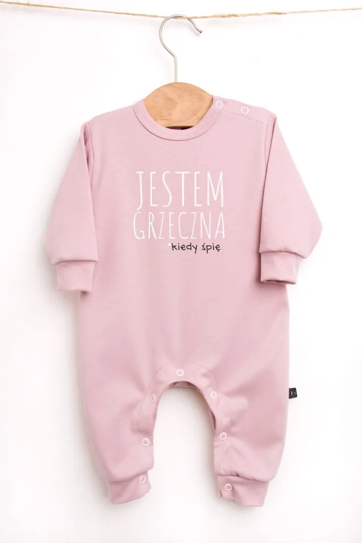 Pajac niemowlęcy Jestem Grzeczny/a kiedy śpię