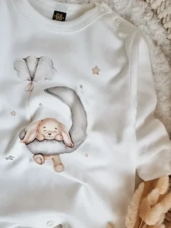 Pajac niemowlęcy króliś na księżycu