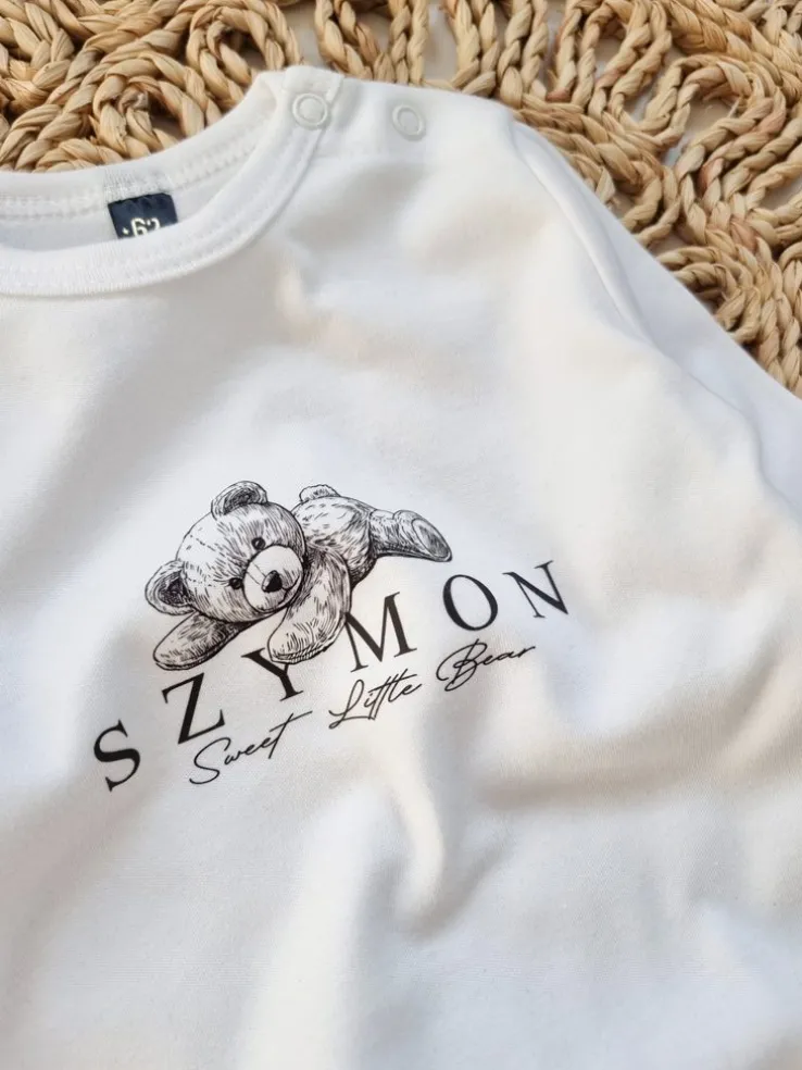 Pajac niemowlęcy misio sweet little bear