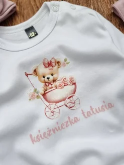 Pajac niemowlęcy słodki miś księżniczka tatusia