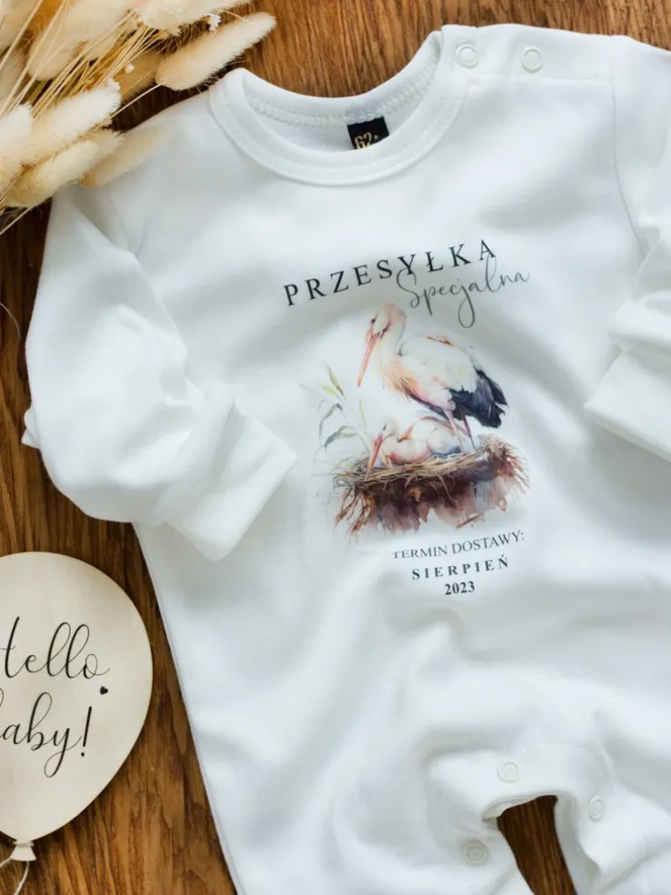 Pajac niemowlęcy z nadrukiem przesyłka specjalna