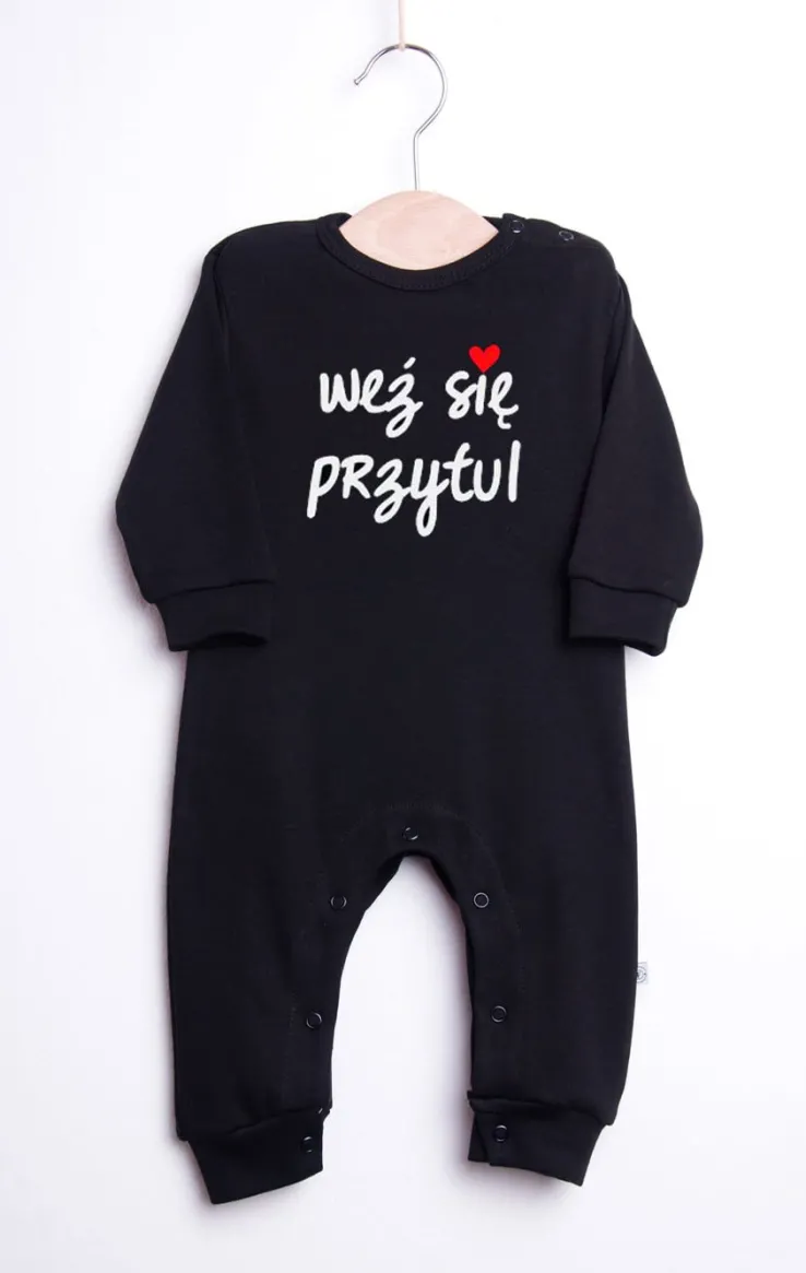 Pajac niemowlęcy z nadrukiem “weź się przytul”