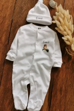 Pajacyk niemowlęcy ze stópkami leśni przyjaciele