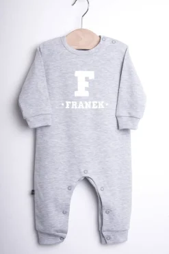 Personalizowany pajac niemowlęcy z inicjałem