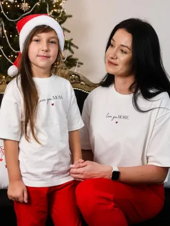 Piżama damska z nadrukiem love you MORE