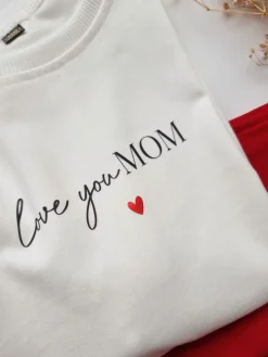 Piżama dziecięca z nadrukiem love you MOM
