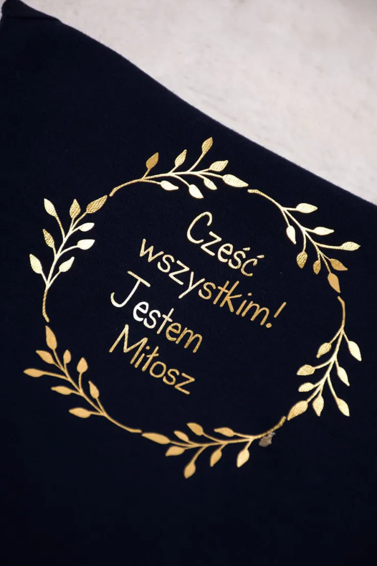 Śpiochy +kaftanik “Cześć wszystkim! Jestem…”