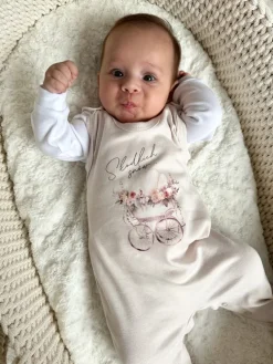 Śpiochy niemowlęce boho wózek + kaftanik