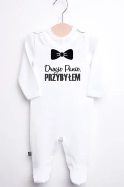 Śpiochy z nadrukiem Drogie Panie, przybyłem+kaftanik