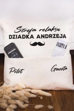 Poduszka dla Dziadka z kieszonkami