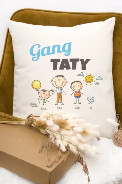 Poduszka dla taty z nadrukiem rodziny