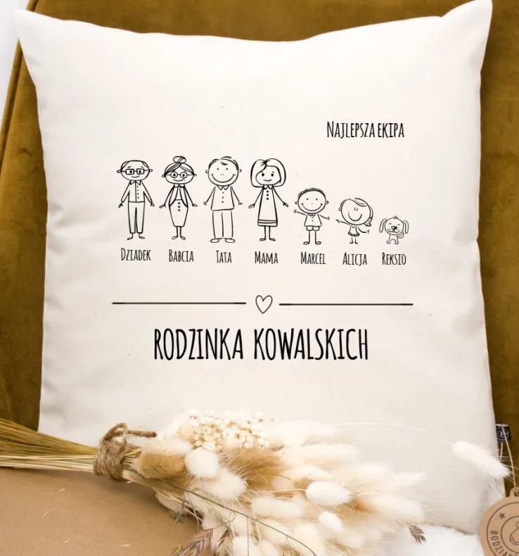Poduszka Najlepsza Ekipa (Twój projekt, kreator online)