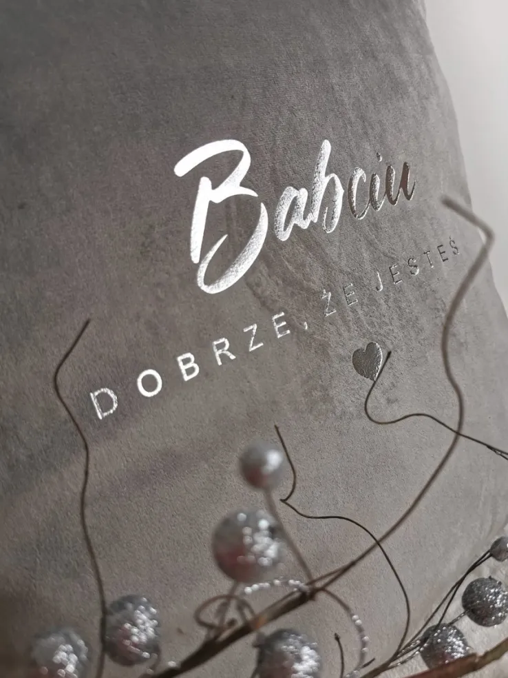 Poduszka welurowa Babciu dobrze, że jesteś