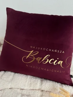 Poduszka welurowa najukochańsza Babcia na świecie