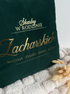 Poduszka welurowa skarby w rodzinie