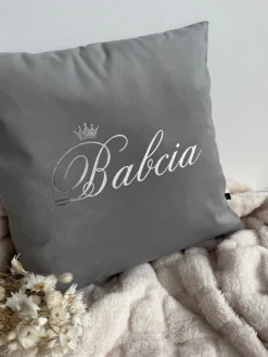 Poduszka welurowa z nadrukiem Babcia