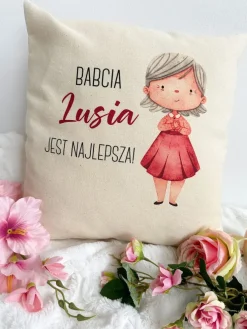Poduszka z nadrukiem Babcia jest najlepsza + imię