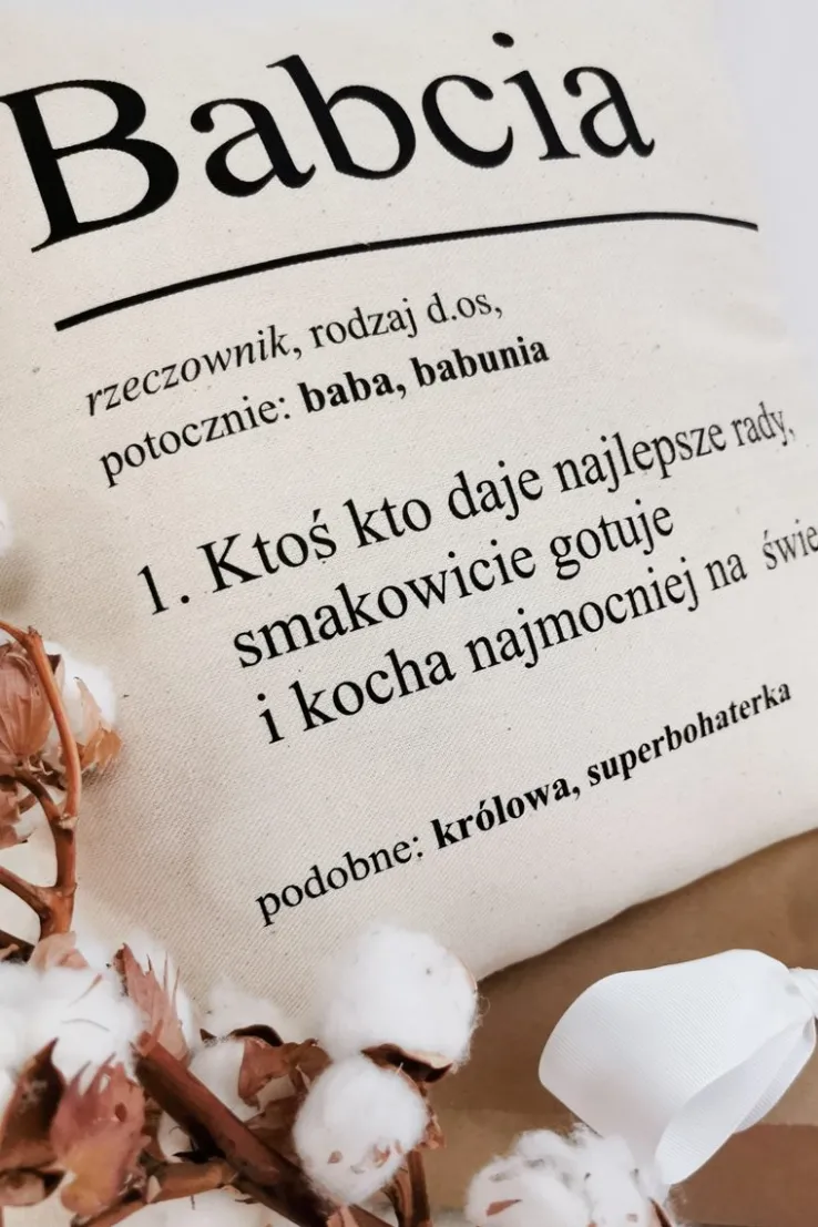 Poduszka z nadrukiem dla babci-definicja