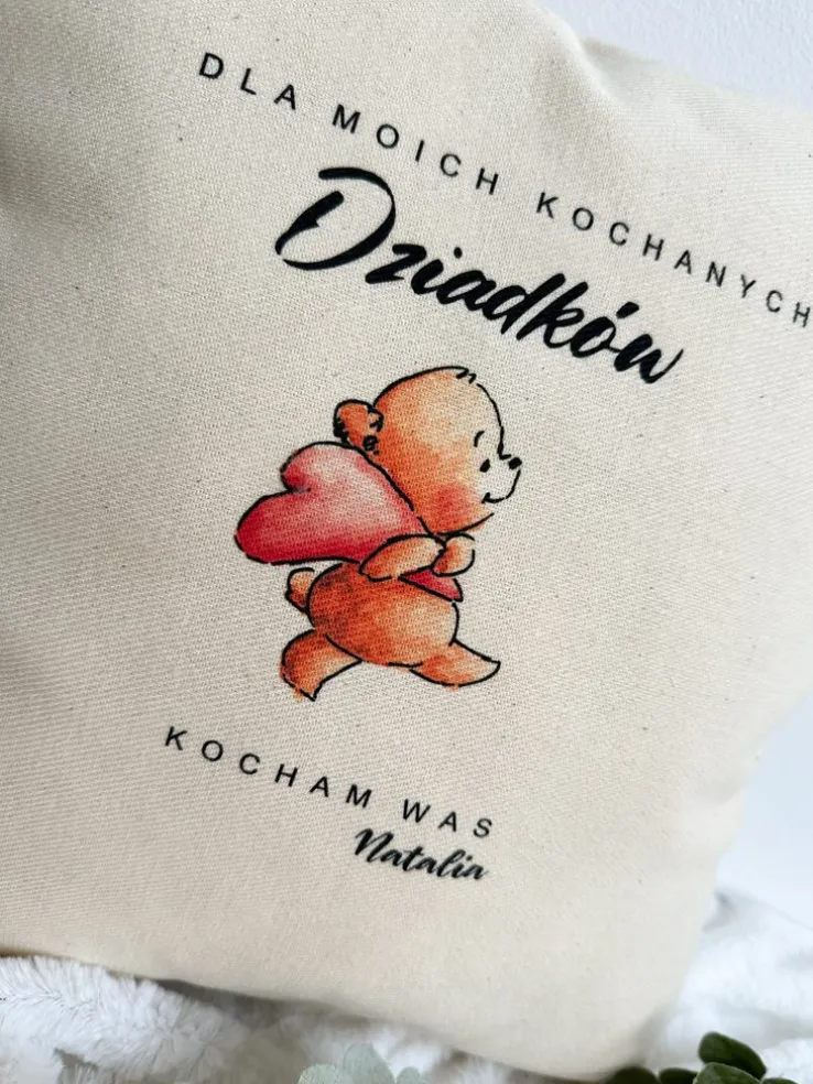 Poduszka z nadrukiem dla kochanych dziadków