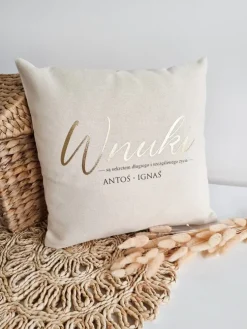 Poduszka z nadrukiem Wnuki sekretem szczęśliwego życia
