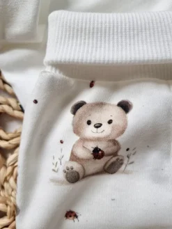 Półśpiochy niemowlęce miś z biedronką