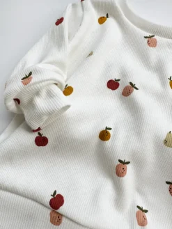 Prążkowany komplet jabłuszka (bluza + spodnie)