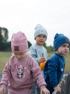 Różowy komplet dresowy mała psotka bluza + spodnie