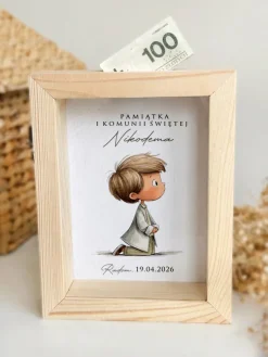 Skarbonka dla chłopca Pamiątka Komunii Świętej