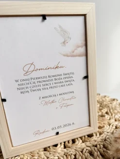 Skarbonka dla chłopca Pamiątka Komunii Świętej ze zdjęciem