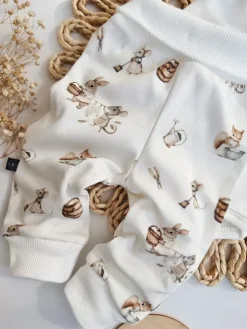 Spodnie niemowlęce pracujące myszki