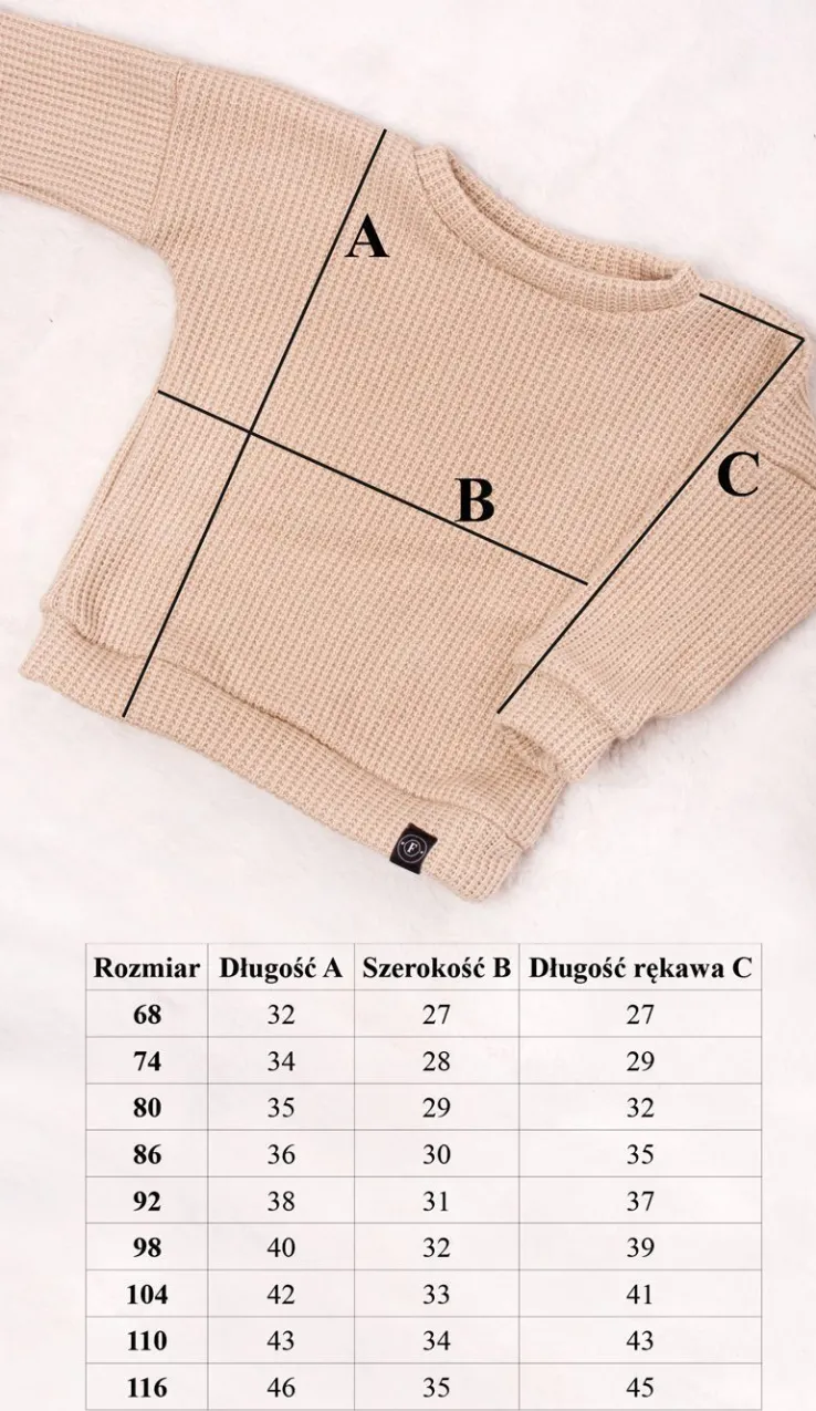 Sweter dziecięcy ecru
