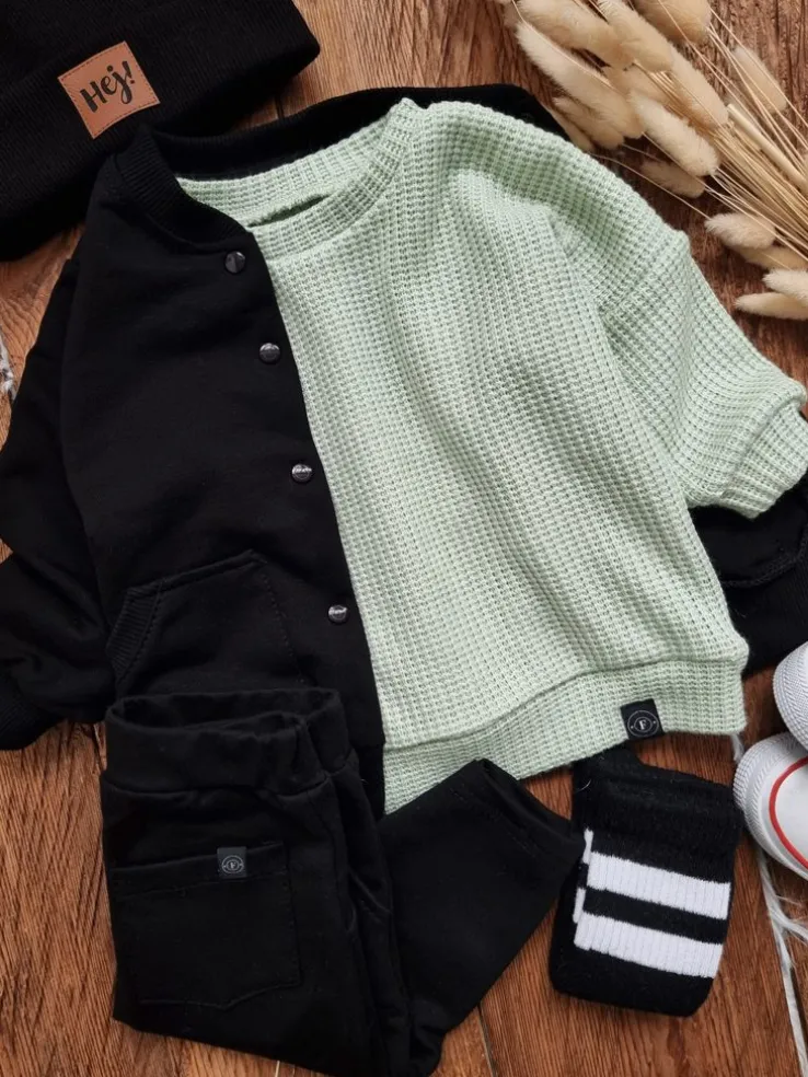 Sweter dziecięcy pistacjowy