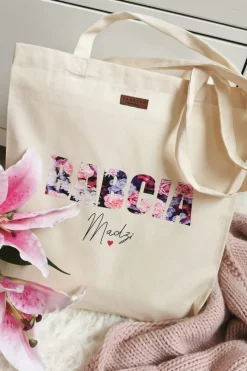 Torba dla babci z kwiatowym nadrukiem