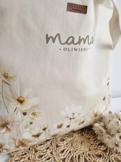Torba dla mamy z nadrukiem delikatnych kwiatów