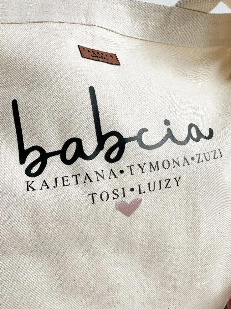 Torba MAXI dla babci z imionami wnuków