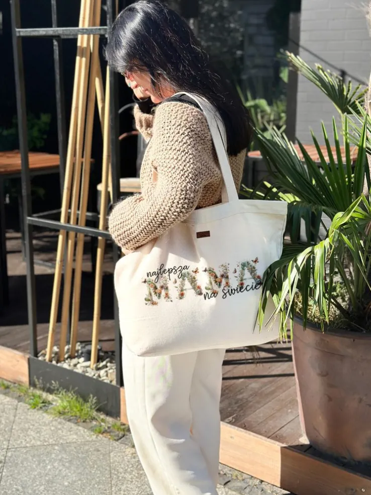 Torba MAXI z nadrukiem najlepsza mama na świecie